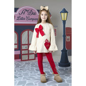 A'Dee Girls Red and Gold Legging Set